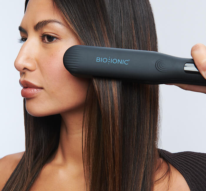 Model with OnePass® Styling Iron